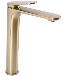 Смеситель для умывальника Rea Marco brushed gold высокий REA-B4895, Золотой