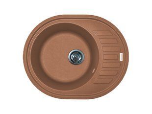 Кухонная мойка Adamant Ovum 615x495x200 terra-cotta 235223, Цемент матовый