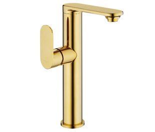 Смеситель для умывальника Mexen Milo gold высокий MEX-71315-50, Золотой