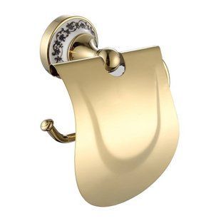 Держатель туалетной бумаги с крышкой Kraus KEA-16526G, Золотой