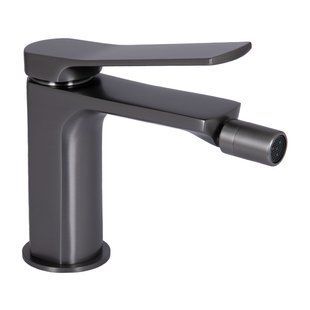Змішувач для біде Qtap Slavonice QTSLA255GMB45923 Gunmetal Black PVD, Шліфований чорний хром