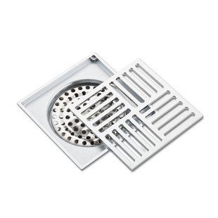 Трап для душа вертикальный Gappo G81051, латунь, 100х100 мм, хром