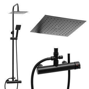 Душевая система Yoka Flova 25 black BP.FLOVA 25 BLK, Черный матовый