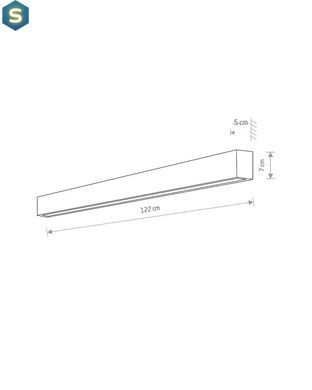 Світильник Nowodvorski 7560 Straight wall led T8LED 1x22W 3000K 3200Lm IP20 Gr