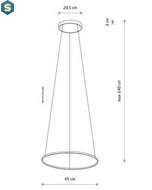 Підвісний світильник Nowodvorski 10863 Circolo LED S 1x18W 4000K 600Lm IP20 Bl