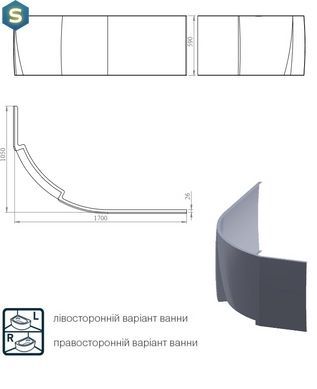 Панель для ванни Koller Pool Montana 170x105 L PFMONTANA170L, Білий