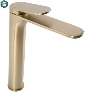 Змішувач для умивальника Rea Marco brushed gold високий REA-B4895, Золотий