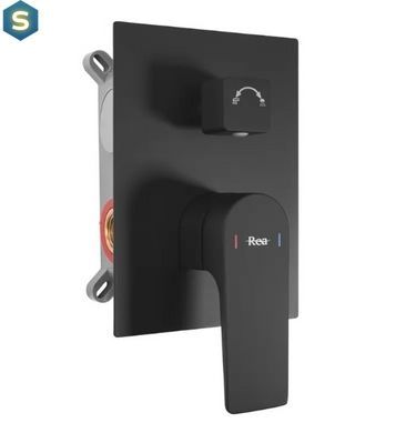 Душевая система Rea Moby black + BOX скрытого монтажа REA-P2402, Черный матовый