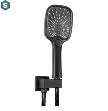 Душевая система Rea Moby black + BOX скрытого монтажа REA-P2402, Черный матовый