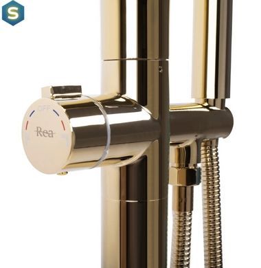 Смеситель для ванны Rea Clark gold напольный REA-B5302, Золотой