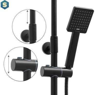 Душова система Yoka Flova 25 black BP.FLOVA 25 BLK, Черный матовый