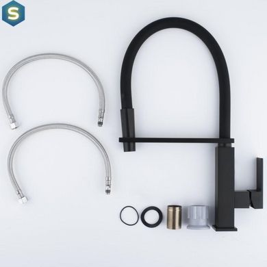 Змішувач для кухні Yoka Ferra black BZ.FERRA-BLK, Черный матовый