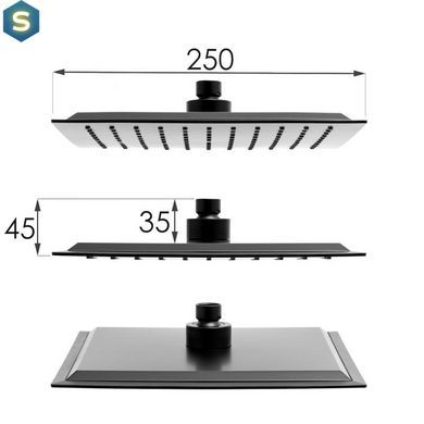 Душова система Yoka Flova 25 black BP.FLOVA 25 BLK, Черный матовый