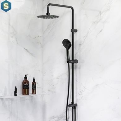 Душова система ShowerSpot без змішувача Am.Pm Gem black F0790022, Черный матовый