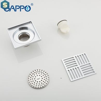 Трап для душу вертикальний Gappo G81051, латунь, 100х100 мм, хром