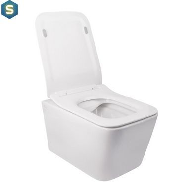 Набор Qtap инсталляция 3 в 1 Nest QT0133M425 с панелью смыва круглой QT0111M11V1146MB + унитаз с сиденьем Crow QT05335170W, Белый