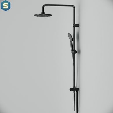Душова система ShowerSpot без змішувача Am.Pm Gem black F0790022, Черный матовый