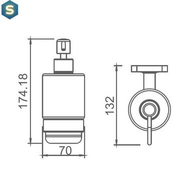 Дозатор жидкого мыла Devit Laguna Soap dispenser + holder 6730110, Хром