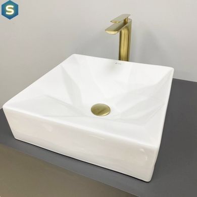 Умывальник VBI Troia white glossy накладний VBI-016400, Білий