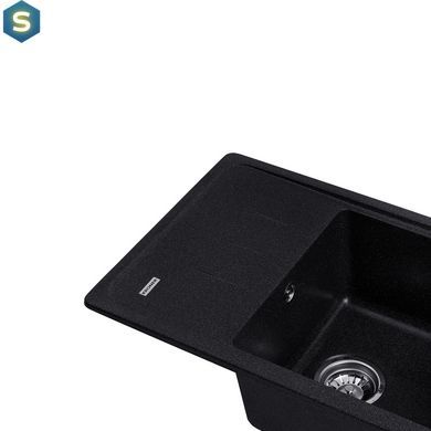 Кухонная мойка гранитная Kroner KRP Komposit SCH-6243 CV031065, Черный/золото