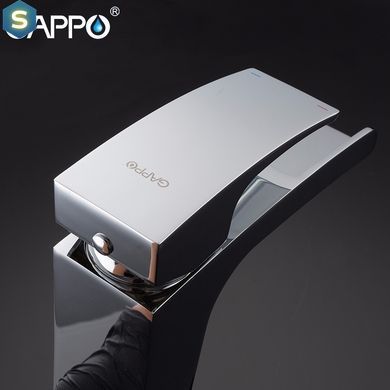 G1007-21 Змішувач для умивальника високий водоспад гайка &Oslash;25 Gappo Jacob 1/8, Хром