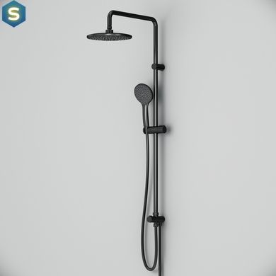 Душова система ShowerSpot без змішувача Am.Pm Gem black F0790022, Черный матовый