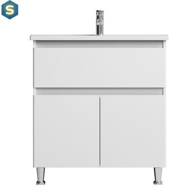 Тумба з умивальником Am.Pm X-Joy 80 см підлогова 1 ящик білий M85-FSX8053-WC0803WG38, Білий