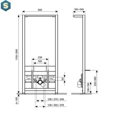 Інсталяція для біде Qtap Nest QT0155706B