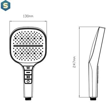 Ручний душ Qtap Rucni 130x130 мм QTRUC125CRM45956 Chrome, Хром