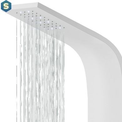 Душевая панель Corsan Alto white LED с изливом A017MWHLEDW, Хром