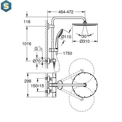 Душова система Grohe Euphoria 26075AL0