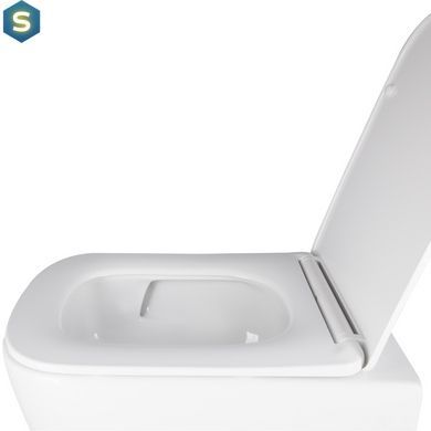 Унітаз підвісний Qtap Crow безобідковий з сідінням Soft-close QT05335171W, Білий