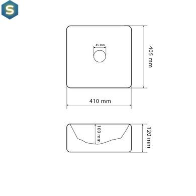Умывальник VBI Troia white glossy накладний VBI-016400, Білий