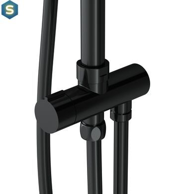 Душова система ShowerSpot без змішувача Am.Pm Gem black F0790022, Черный матовый