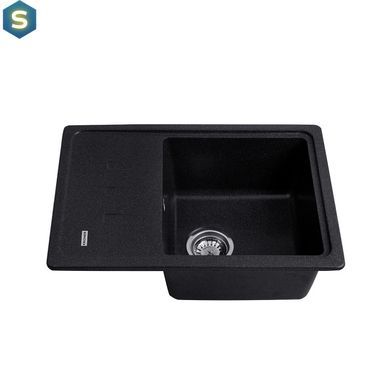 Кухонная мойка гранитная Kroner KRP Komposit SCH-6243 CV031065, Черный/золото