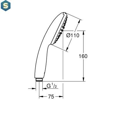 Ручной душ Grohe QuickFix Vitalio Start 110 27940001, Хром