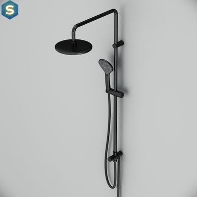Душова система ShowerSpot без змішувача Am.Pm Gem black F0790022, Черный матовый