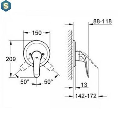 Смеситель для душа Grohe Euroeco 32784000