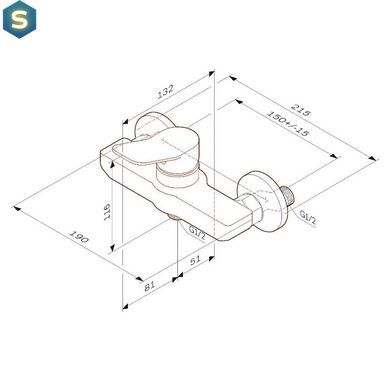 Смеситель для душа Am.Pm X-Joy S белый F85B20033, Белый