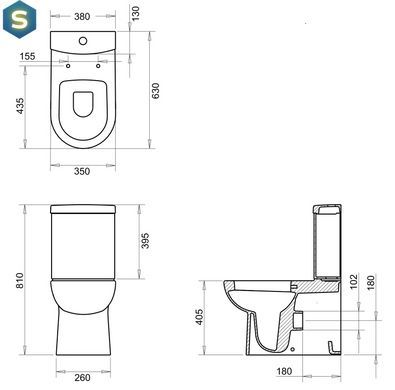 Унітаз-компакт з функцією біде Volle Virgo з кришкою Soft Close 13-23-303, Білий