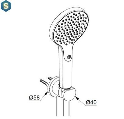 Душевой гарнитур 1S Kludi Dive 6985005-00