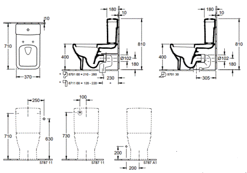 Чаша напольного унитаза Villeroy & Boch Omnia Architectura 56871001, Белый