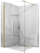 Душевая стенка Rea Aero 100 brushed gold REA-K4701, прозрачный, золотой