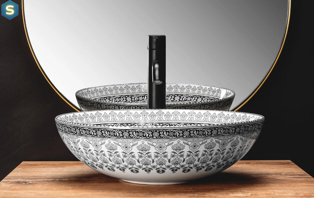 Умывальник Rea Arte накладной dark grey REA-U8002, Каппучино