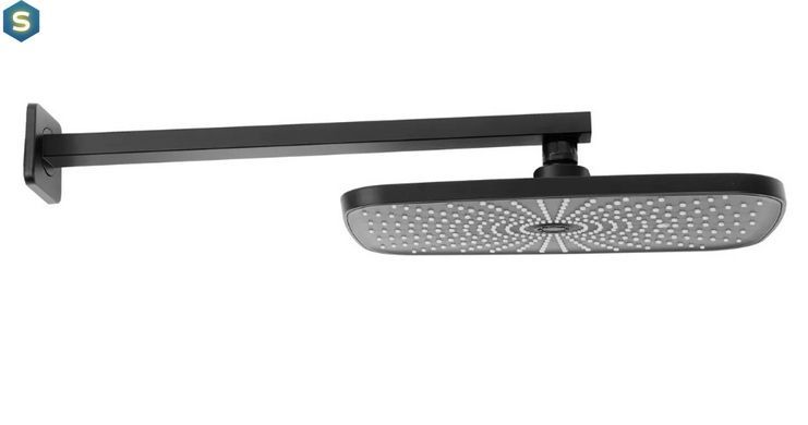 Душевая система Rea Moby black + BOX скрытого монтажа REA-P2402, Черный матовый