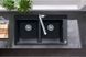 Кухонна мийка Hansgrohe S510-F770 770x510 на дві чаші 370/370 Graphiteblack 43316170