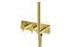 Душевая система Kohlman Axel 25 gold с термостатом + BOX скрытого монтажа KPL-QW265AGD25, Золотой
