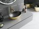 Умывальник Mexen Elza brushed gold black matt накладной MEX-21014027, Золотой