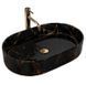 Умивальник Rea Nadia black marble shiny накладний REA-U0539, Черный матовый