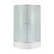 Душевая кабина Lidz Latwa SC80x80.SAT.MID.FR полукруглая, стекло Frost 4 мм + Lidz Душевой поддон Kapielka ST80x80x26, с панелью, Хром матовый, Универсальная, матовый